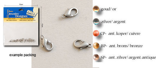 Darice vaessen creative • fermoir 10mm 12pcs argent