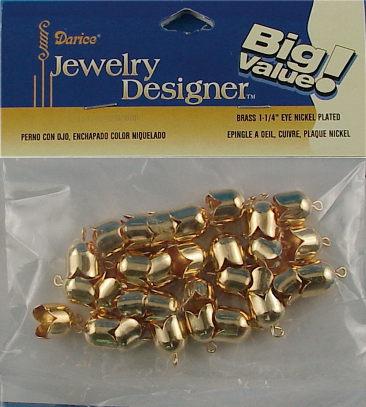 Darice • capuchon cloche avec passant 10mm 30pcs or