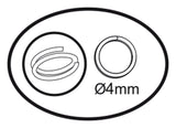 Darice vaessen creative • anneaux simples 4mm 360pcs argent