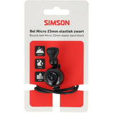 Rema tip top nederland b.v. simson fietsbel micro 23mm rubber elastiek bevestiging zwart