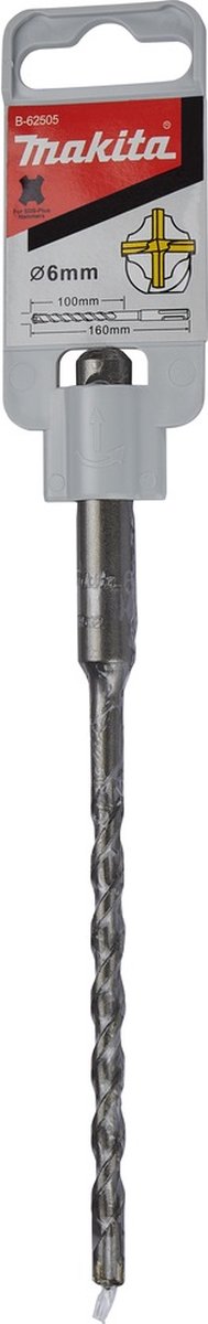 Accessoires Makita pb4s : foret sds-plus 6x160mm - b-62505 - b-62505