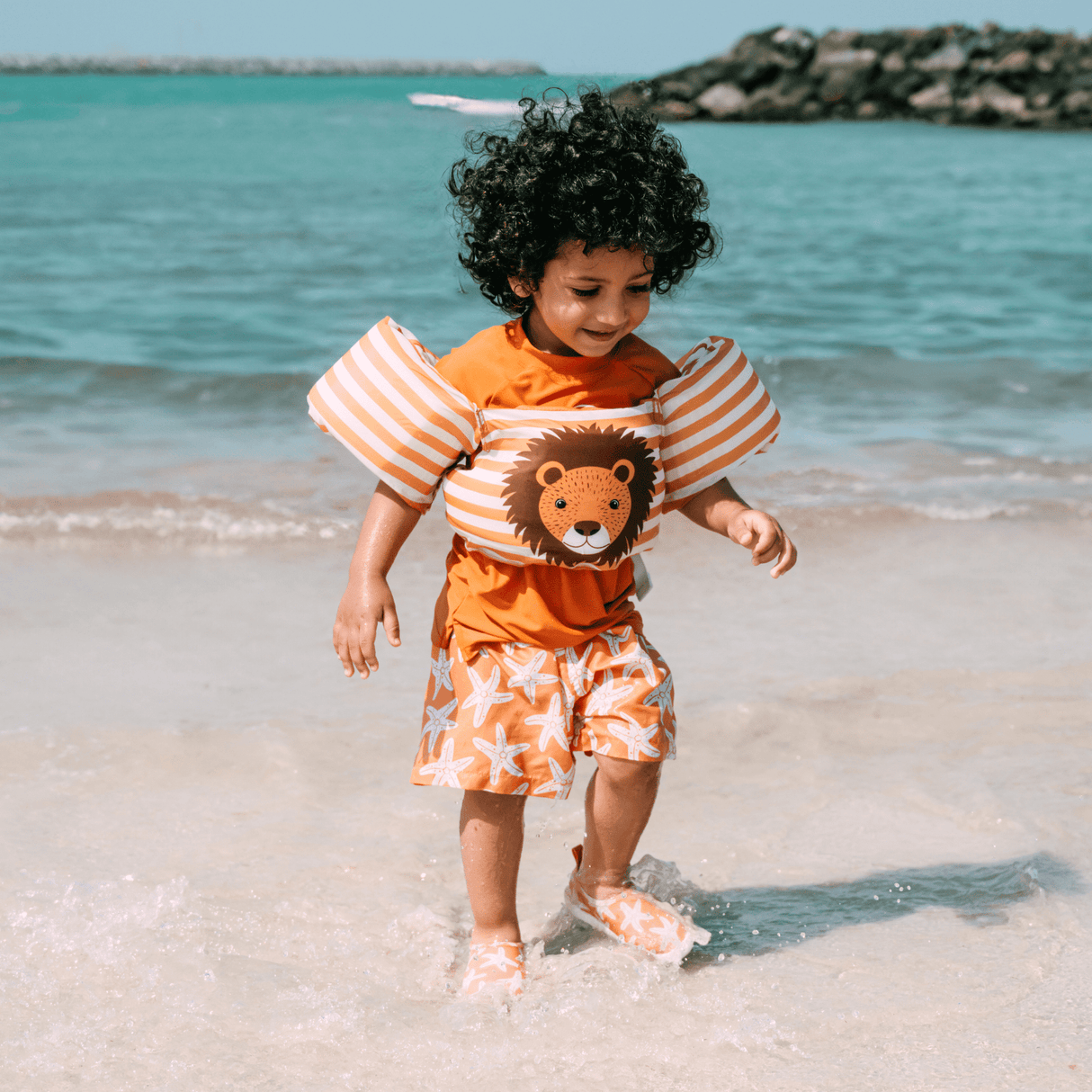Flux | pull flaque blanc marron 2-6 ans