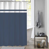 Rideau de douche maison hollandaise 180x200 cm bleu
