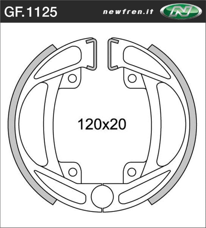 Newfren brake segment set gf1125 ø120