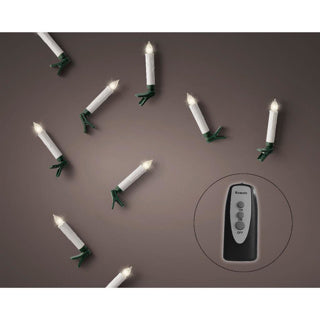 Bougie LED allumée fixe bo blanc chaud h.10cm d1.5cm | 2 pièces