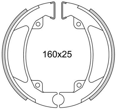 Segment des freins neufs newfren GF1136 Florett-80 (160 * 25 mm)