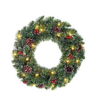 Creston couronne led sur piles vert 20l embouts 106 - d45cm