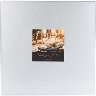 No brand plaque de base carrée 30cm argent