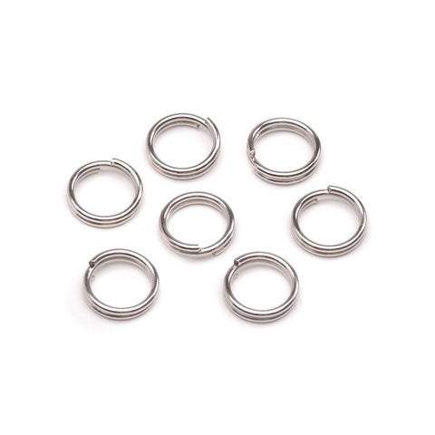 Vaessen creative • anneaux double 6mm 50pcs argent