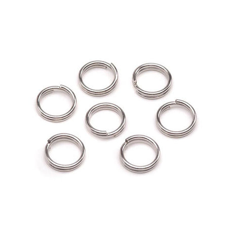 Vaessen creative • anneaux double 6mm 50pcs argent
