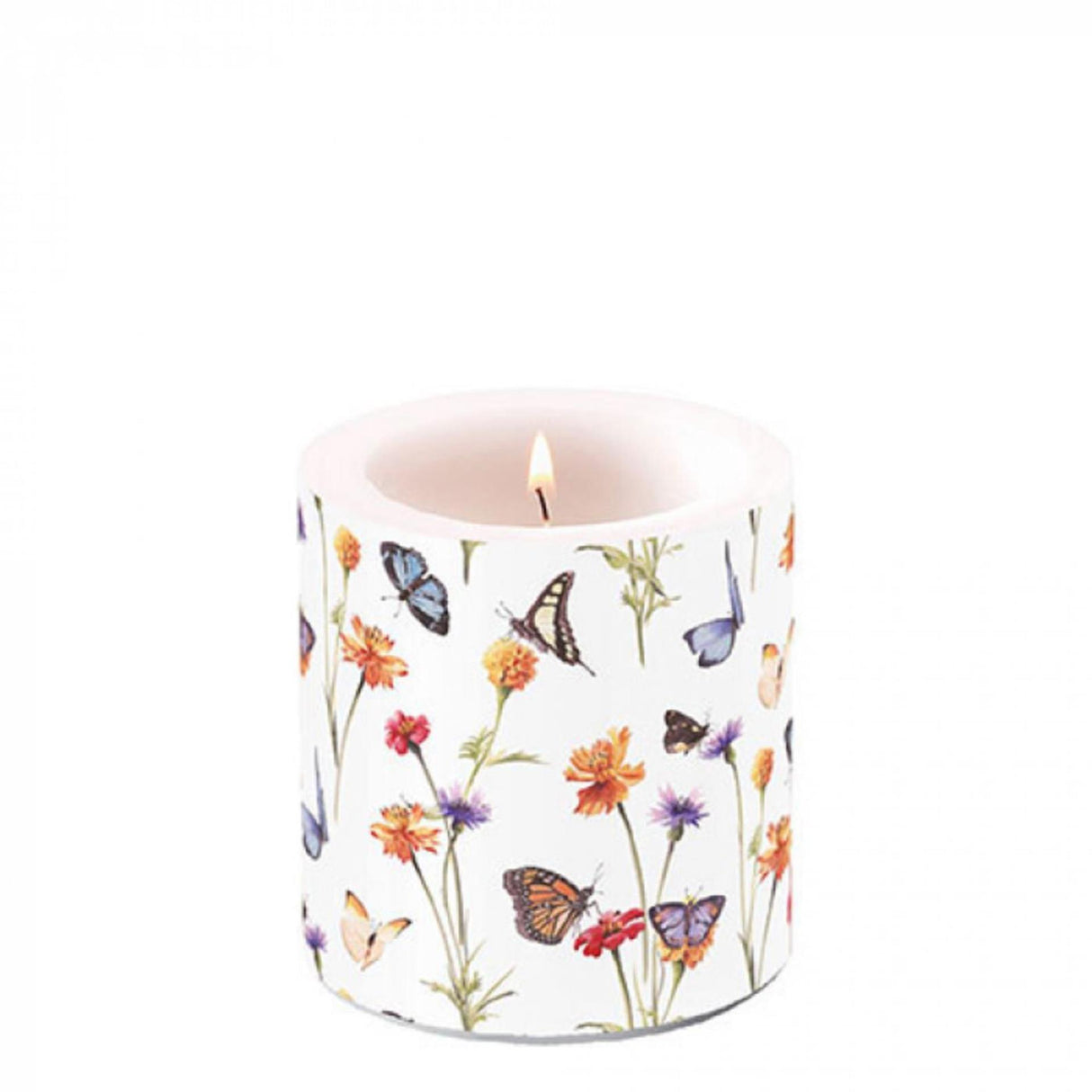 Bougie d'ambiance petit jardin de papillons