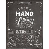 Lettrage à la main - exercices, format 21x28 cm, épaisseur 1 cm, nombre de pages 63, 1 pièce, texte danois