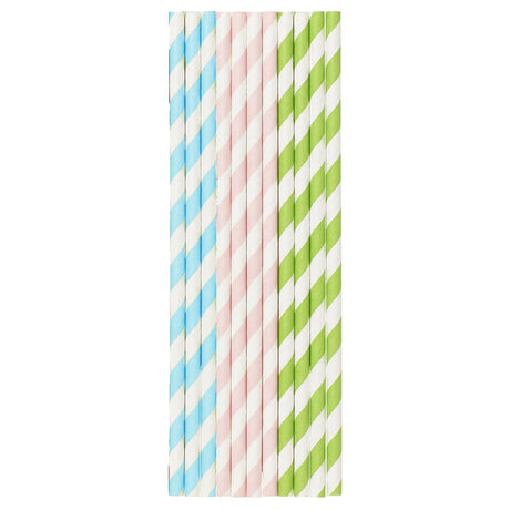 Duni pailles en papier pastels 20cm 25pcs