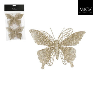Edelman pince papillon champagne 2 pièces - l16xw11cm | 5 pièces