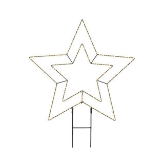 Piquet micro led étoile métal stable extérieur dia58cm x l.0,6cm