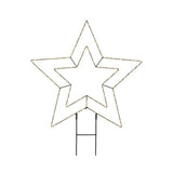 Piquet micro led étoile métal stable extérieur dia58cm x l.0,6cm