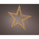 Kaemingk micro led piquet lumineux en osier longueur extérieure stable.1 cm x l.76 cm x h.92 cm