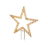 Kaemingk micro led piquet lumineux en osier longueur extérieure stable.1 cm x l.76 cm x h.92 cm