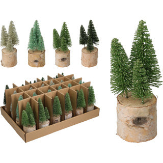 Déco sapin de Noël 15cm 4ass