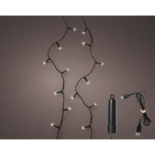 Kaemingk LED Duracharge Basic Lights 8 fonctions effet scintillant extérieur 742,5 cm | 2 pièces
