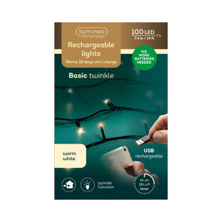 Kaemingk LED Duracharge Basic Lights 8 fonctions effet scintillant extérieur 742,5 cm | 2 pièces