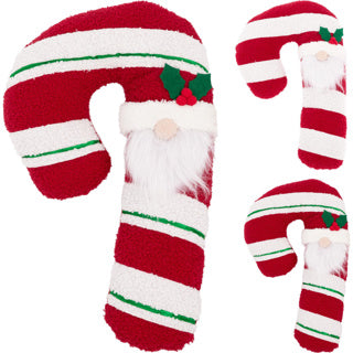 Coussin canne en bonbon 46 cm 2 assortis | 2 pièces