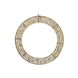 Kaemingk couronne de micro LED en métal stable longueur extérieure 7,5 cm x l.58 cm x h.58 cm