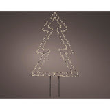 Arbre micro LED en métal stable longueur extérieure 1 cm x l.45 cm x h.60 cm