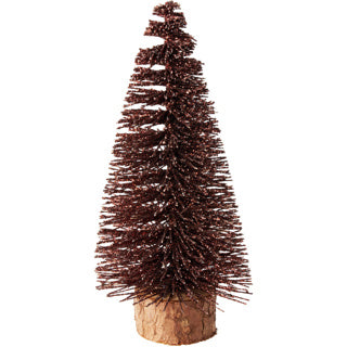 No brand Sapin de Noël 14cm marron | 12 pièces