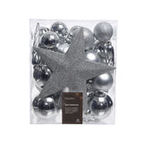 Kaemingk Boules de Noël en polystyrène brillant, mat, mélange de paillettes dia8cm