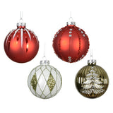 Boules de Noël en verre 4assdia8cm