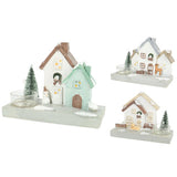 Photophores de Noël maison 3 assortis | 8 pièces