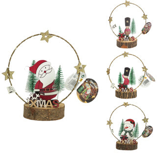 Figurine de Noël sur LED standard 4 assorties | 12 pièces