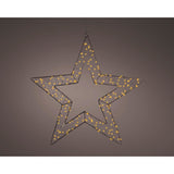 Kaemingk micro étoile led métal stable extérieur dia58cm x l.1cm x l.58cm x h.58cm