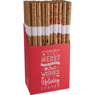 Papier cadeau 70x200cm 4 assortis d | 50 pièces