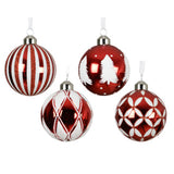 Boule de Noël en verre 4assdia8cm