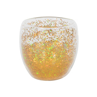 Confettis en verre sans feu à double paroi doré ø9x8,6cm 250ml