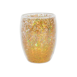Confettis en verre sans feu à double paroi doré ø9,2x11,5cm 350ml