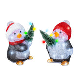 Pingouin LED pingouins acryliques stable bo extérieur 2assl.17cm x l.17.5cm x h.26cm