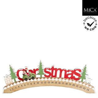Calendrier de l'avent Edelman noël rouge vert fsc 100% - l39xw1xh14cm