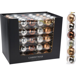 Boule de Noël set 6x70mm ambre | 20 pièces