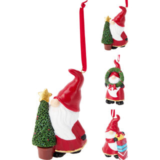 Décoration à suspendre Père Noël 13cm 3ass d