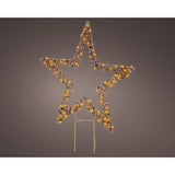Kaemingk micro led piquet lumineux en osier longueur extérieure stable.1 cm x l.48 cm x h.54 cm