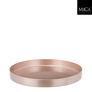 Edelman mila plateau décoration plastique recyclé champagne h3xd27cm | 3 pièces