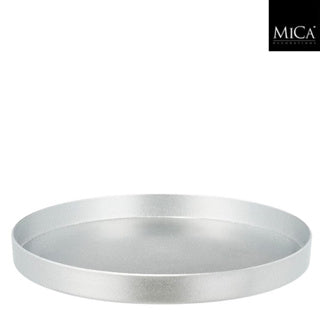 Edelman mila plateau décoration plastique recyclé argent h3xd32cm