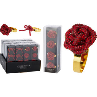 Rond de serviette set4 rouge 2ass d