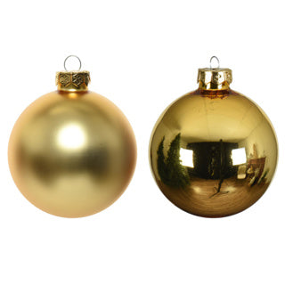 Kaemingk Boules de Noël en verre brillant, mat mixdia8cm