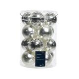 Kaemingk Boules de Noël en verre brillant, mat mixdia8cm