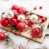Kaemingk Boules de Noël en verre brillant, mat mixdia8cm