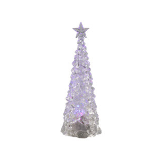 Arbre acrylique m étoile led 3xaaa changement de couleur 30cm